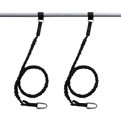 Funwater Paddle Leash Kayak Paddle Leash Retractable Coiled For Paddles, Kayak, Fishing, Rods, Pliers, Boating, Surfboard, 2 Pack #TOP14