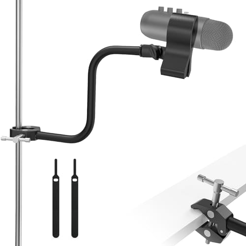 ZealSound Gooseneck Microphone Stand with Clamp,...