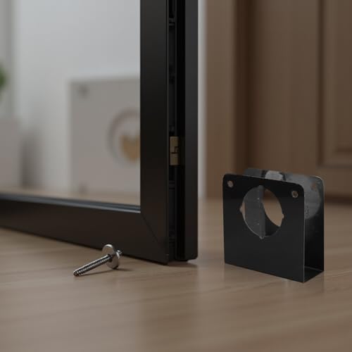 Placa de refuerzo de acero para reparar y asegurar cerraduras en puertas de oficinas 6