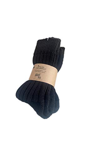 Calze calzettoni Lunghi o Corti NORVEGESI in pura LANA TERMICI per uomo donna,pesanti per montagna escursionismo lavori al freddo,rinforzo punta .MADE IN ITALY (39-42, 2 X NERO C.)