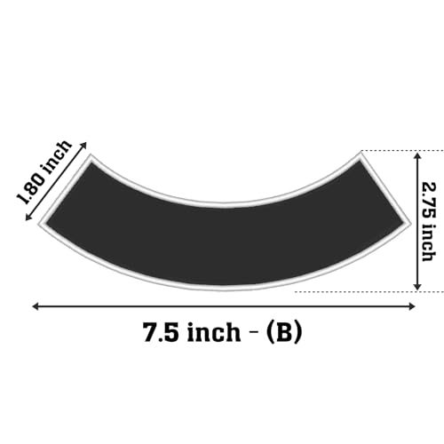 Custom Embroidered 7" Side Rocker Vest Patch Motorcycle Biker Patch Club MC3