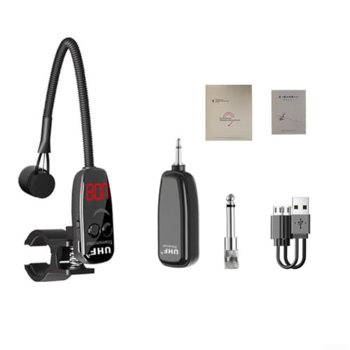 Receptor inalámbrico UHF de sonido claro para flauta con abrazadera 3