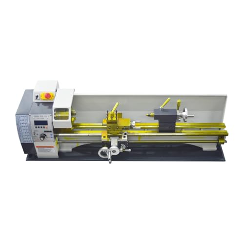 BEILOCKERY Metal Lathe RC-210E Automatic Inch/Metric Conversion 1100W Benchtop Electronic Gear Lathe Machine 50-2500rpm Variable Speed 8