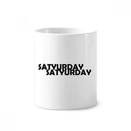 Tasse blanche en céramique 350ml multifonction pot à crayon et gobelet