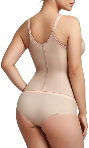Squeem Seductive Open Bust Shapewear Vest: Enhances curves, adjustable compression and straps, back smoothing, steel boning