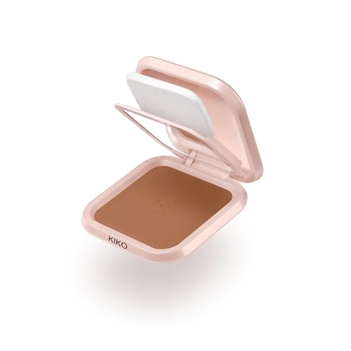 KIKO Milano Skin Lover Refining Face Powder Foundation 10, Compact, Moisturising And Smoothing Powder Foundation