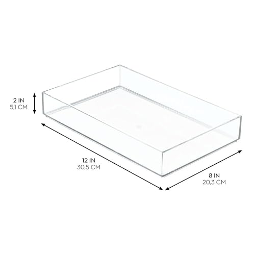 iDesign Clarity Wkład na Sztućce, Tworzywo Sztuczne, Przezroczysty, 20,3 cm x 30,5 cm