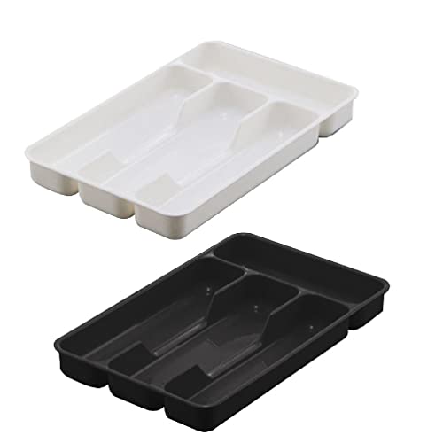 2pcs Cutlery Storage Tray Drawer Tableware Organizer Spoon Fork Storage Container Separation Box Kitchen Silverware Tray Cutlery Storage Tray