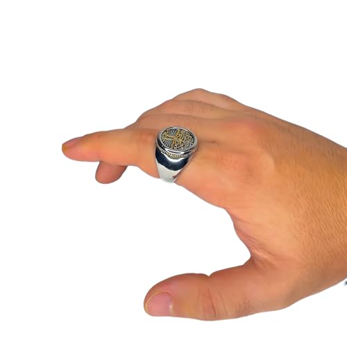 Anél Masculino Nórdico Yggdrasil Viking Aço Inoxidável Luxo Tamanho:22