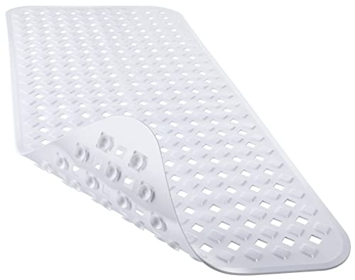 Yimobra Non Slip Bathtub Mat, Bath Mats for Tub Shower Mat with Drain Holes Suction Cups, Machine Washable, BPA, Latex, Phthalate Free