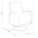 Adec - Living, Sillón Relax Giratorio, tapizado en símil Piel Color Negro,...