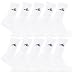 Produktbild 10 Paar i1R SPORT Socken Tennissocken Herren Damen Sportsocken mit Frotteesohle 10300 (Weiß 47-50)