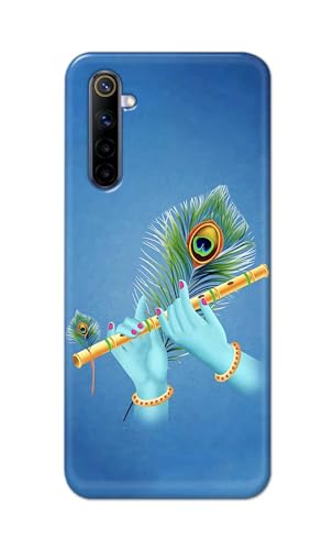 Image of PRINTFIDAA Printed Hard Back Cover Case for Realme 6 Pro Back Cover (Flute in Krishna Hands) -112