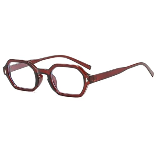 Lunettes de soleil vintage rectangulaires couleur gelée à rivets pour homme et femme