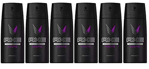 Axe Body Spray Deodorant Excite 150 Ml/5.07 Oz (Pack Of 6) #TOP1