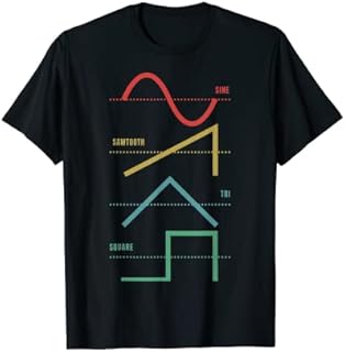 Vintage Analog Synthesizer Techno Waveform - Synth Nerd T-Shirt