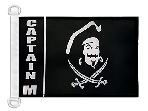 AZ FLAG Pirate Captain Morgan Nautical Flag 18'' x 12'', skull Pirates flags 30 x 45 cm, Banner 12x18 in for boat