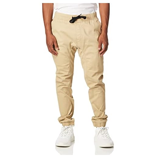 WT02 Men Twill Jogger Pants, Light Khaki, Medium
