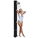 Douche Solaire 60 Litres, Eau Chaude Jusqu'à 60 °C, Température de L'eau Réglable, Douche de Jardin avec Pommeau de Douche Rotatif et Robinet à Pied, Douche Extérieure Pour Jardin Piscine Plage (60L)