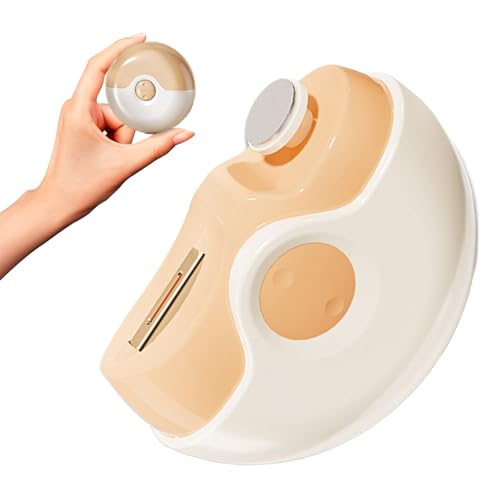 2 in 1 電動ネイルトリマー 電気研磨 自動爪切り 高齢者 子供 大人 電動爪切り イエロー 1個