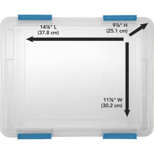 Sterilite 32Qt Clear Gasket Box 19334304 32Qt Clear Gasket Box (Pack Of 4) #TOP5