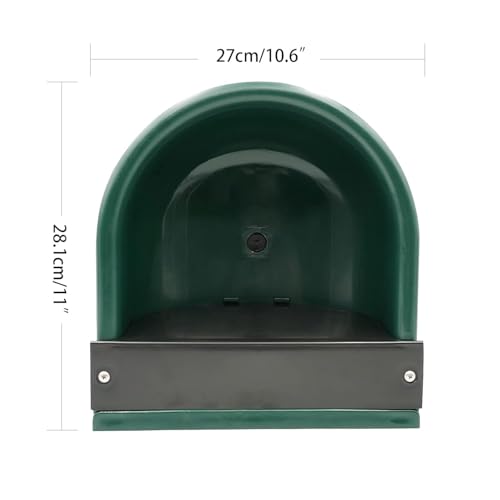 Image of CJ Farms Automatic Water Bowl for Cows, Goats, Sheep, Buffalo - 4L Capacity, Green Color, Float Ball Valve, Unbreakable Plastic, Durable Animal Drinking Bowl