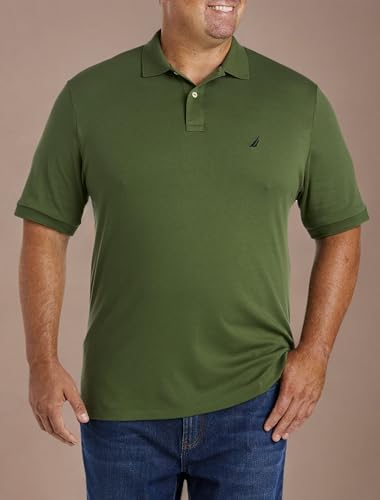Image of Nautica Men's Classic Fit Short Sleeve Dual Tipped Collar Polo Shirt