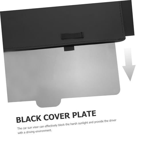 Extensor de visera retráctil YARNOW para coche en cuero PU y PC de color negro 2