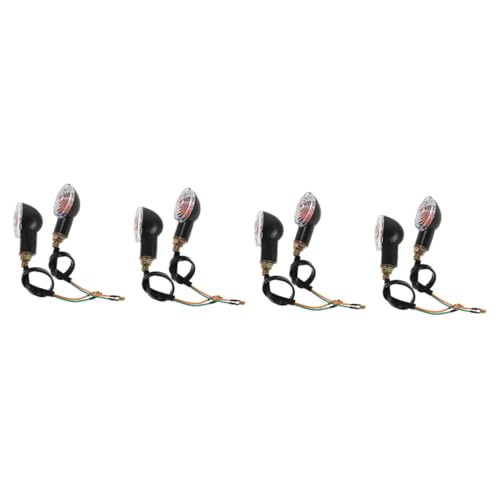 Clignotant scooter Mobestech en ABS noir pour une signalisation optimale, lot de 8 pièces