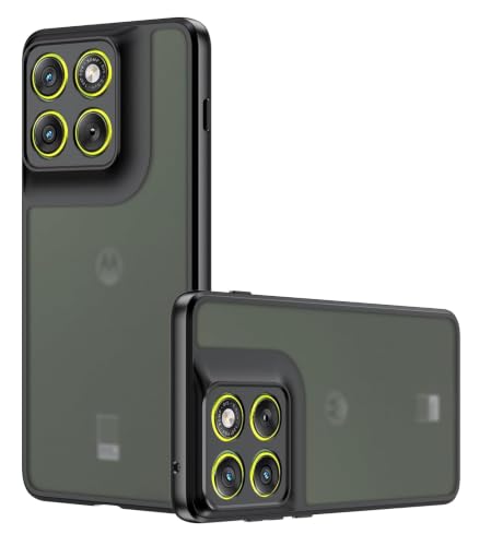 Image of Matte PC TPU Phone Case for Motorola Moto Edge 70 Pro 5G, Anti-Fingerprint | 2.4m Drop Protection, Shock Absorption, Skin-Friendly Feel, Camera Lens Guard, Frosted Back Cover