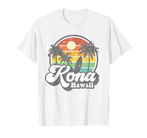Vintage Kona Beach Hawaii Surf Hawaiian Surf 70's Regalo Maglietta