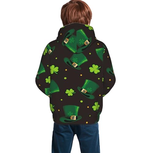 St. Patrick's Day8 Kid Hoodies Boys Sweatshirts Girls Pullover with Pocket4