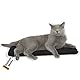 Petriumph® Katzen Fensterliege Schwarz | Orthopädisches Katzenkissen und Katzenliege in einem | Katzenbett Fenster | Fensterliege für Katzen Selbstheizende Katzendecke | Katzenbett Fensterbank