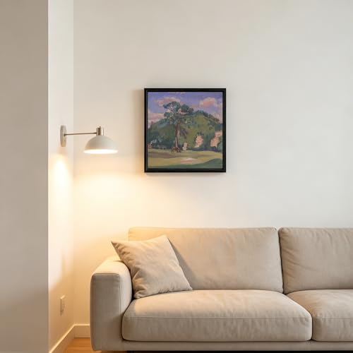Image of Canvas Frames for 12 inchx12 inchPaintings with 0.6 inch~0.9 inch Deep Black | VAREIHNAZ Canvas Floater Frames for 12 inchx12 inchCanvas Paintings,Square Floating Frames for Wall Decor,No Glass or Back(Black)