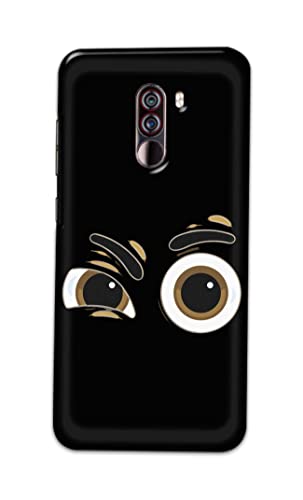 Image of PRINTFIDAA Funky Expression of Cartoon Eyes Printed Designer Hard Back Case Cover for Xiaomi Poco F1, Xiaomi Pocophone F1 -(SS) MVN1004