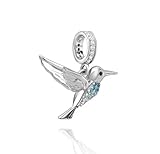 MM | Abalorio Charm Dije 100% plata de ley 925 Colibri, colgante para mujer compatible con Pandora y otras pulseras....
