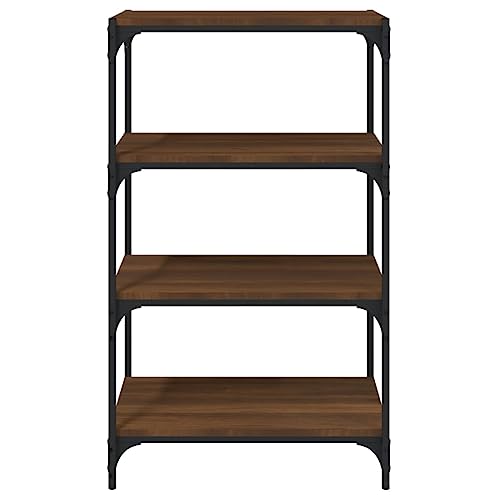Solución elegante de roble marrón y metal para renovar la decoración del salón 7