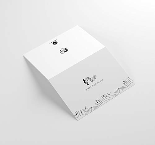 Image of M Market On Mainstreet Music Note Cards with Envelopes, Blank Inside, Made in the U.S.A. (A Very Musical Note)