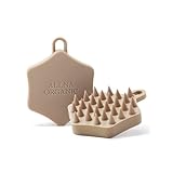 【人間工学に基づき開発】オルナ オーガニック シャンプーブラシ 頭皮マッサージ スカルプブラシ S字フック付き 1個（ブラウン（ノーマル））