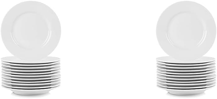  | 10 Strawberry Street 7.5" Catering Round Salad/Dessert Plate, Set of 12,White: Dinner Plates: Pasta Bowls