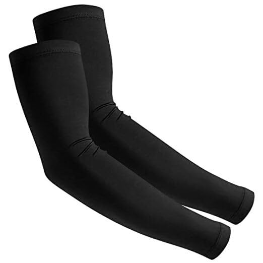 2 Pairs UV Sun Protection Arm Sleeves Cooling Arm Sleeves for Men & Women Breathable UV Sun Protection Sports Arm Sleeves for Women, Men & Youth