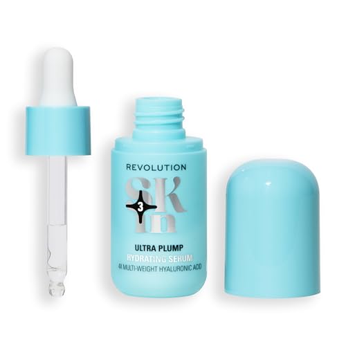 Revolution SKin, Ultra Plump Hydrating Serum, Siero Idratante a Lunga Durata con Acido Ialuronico, Vegano e Cruelty-Free, 30ml