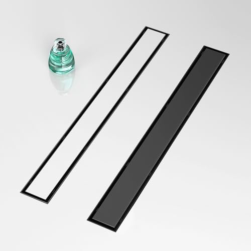 BARONAGE Linear Shower Drain 36 Inch Reversible Tile Insert Matte Black