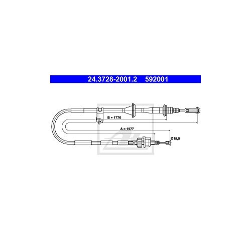 Preisvergleich Produktbild ATE 24372820012 Kupplungsseil