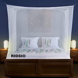 Ridsio White Polyester Mosquito Net Single Bed Double Bed Machardani (6x6.5 ft Double Bed, White) (B0BJBMWCDW) Amazon Price History, Amazon Price Tracker
