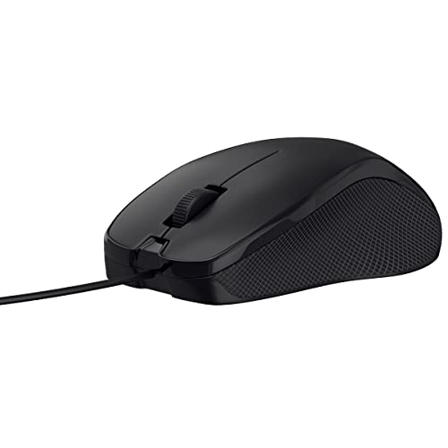 Portronics Toad 101 Wired Optical Mouse with 1200 DPI, Plug & Play, Hi-Optical Tracking, 1.25M Cable Length, 30Lakhs Click Life(Black) view 2