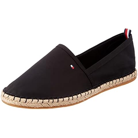 Tommy Hilfiger Damen Espadrilles Basic Tommy Flat Stoffschuhe, Schwarz (Black), 39 EU Cover