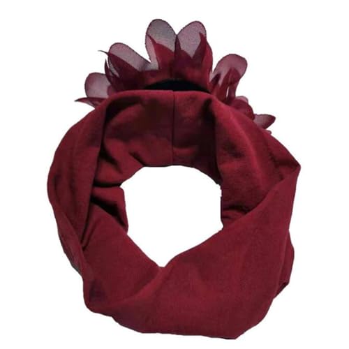 12 Pcs Baby Girl Headbands with Flowers,Chiffon Flower Baby Girls Headbands Cute Nylon Headbands for kids Baby Girls toddlers,Random Color4