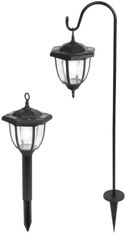 Yards & Beyond Dual Use Coach Style Solar Lights - 2 Pack