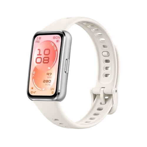 Image of HUAWEI Band 11 Aluminium Fitness Tracker, Smart Watch Sleep Monitor, White | A-Fib Detection, 5 ATM, 14-Day Battery, Step Counter, Pedometer, Fitness Band, Smart Band, Sleep Tracker, Android & iOS